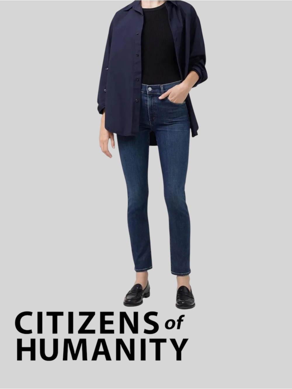 Citizens of Humanity Skyla Mid Rise Cigarette Jeans - Evermore Wash